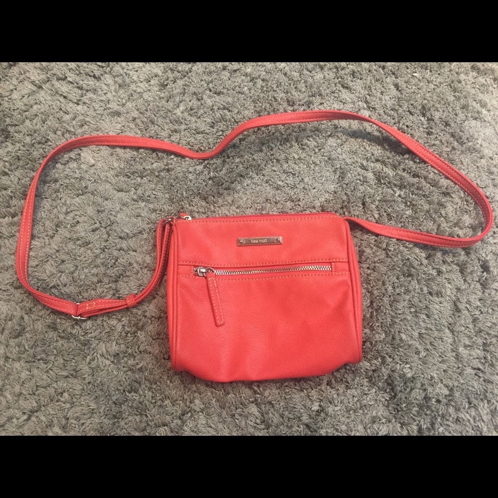Nine west crossbody bag orange//coral